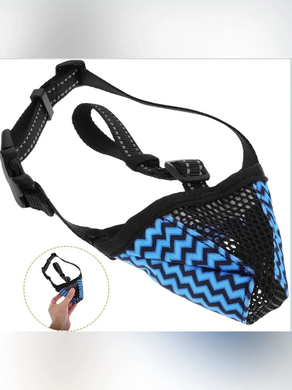 Dog Muzzle, Air Mesh Breathable Muzzle for Small Sized Dogs to Anti & Prevent Bi